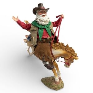 Possible Dreams Clothtique Hi Ho Silver Santa Figurine Dept 56 Western Horse